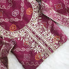Bandez Purple Color Embroidery Suit Set With Dupatta