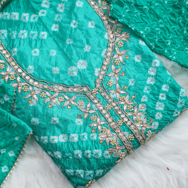 Bandez Teal color Embroidery Suit Set With Dupatta