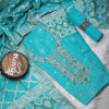 Rajsi Collection Blue Embroidered Suit Set with Dupatta
