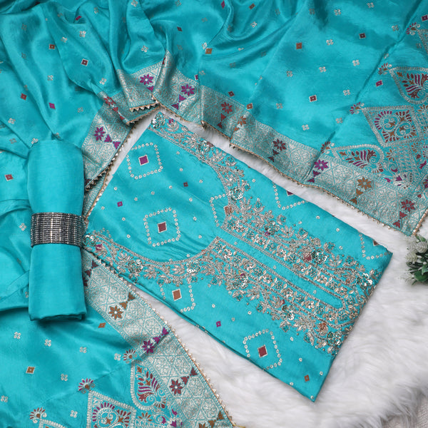Rajsi Collection Embroidered Suit Set with Dupatta