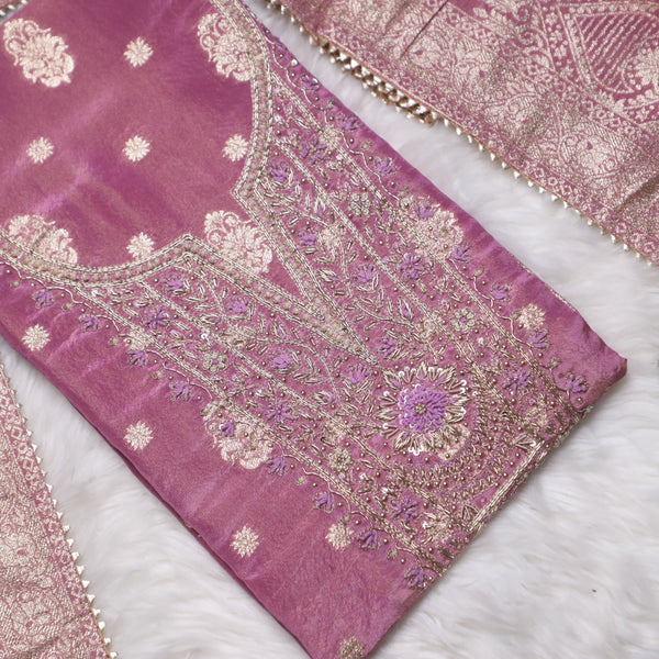 Rajsi Collection Wine Embroidered Suit Set with Dupatta