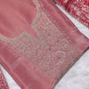 Rajsi Collection Pink Shimmer Tissue Suit Set with Pink Dupatta