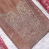 Rajsi Collection Mouse Shimmer Tissue Suit Set with Pink Dupatta