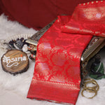 Rajkumari Red Silk Saree