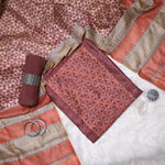 Gulbahar Wine color Handcrafted Suit Set with Digital print Dupatta