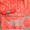 Bandez Rust Color Embroidery Suit Set With Dupatta