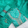 Bandez Teal color Embroidery Suit Set With Dupatta