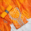 Bandez Orange Color Embroidery Suit Set With Dupatta
