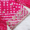 Bandez Fusia color Embroidery Suit Set with Dupatta