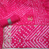 Bandez Fusia color Embroidery Suit Set with Dupatta
