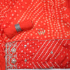 Bandez Orange Embroidery Suit Set With Dupatta