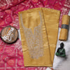 Rajsi Collection Mustard Shimmer Tissue Suit Set with Pink Dupatta