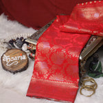 Rajkumari Red Silk Saree