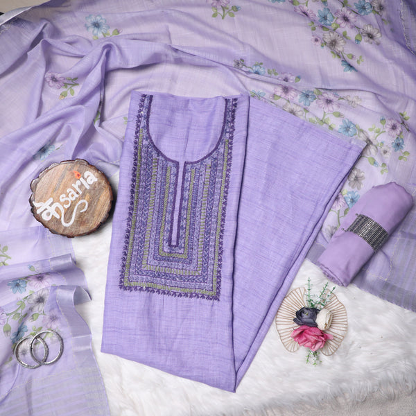 Gulbahar Handcrafted Suit Set with Digital Print Dupatta