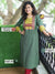 Mehek Forest Green with Ajrak Printed Yoke and Mirror Work Running Stitch Cotton Kurti