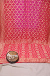 Authentic Bandhani Saree | Handwoven Pure Khaddi Georgette with Gold Work