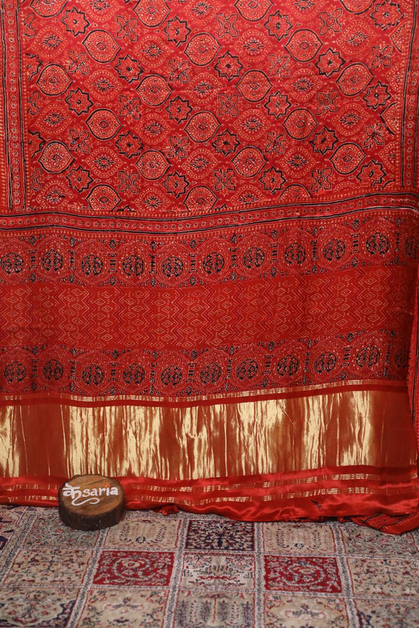 Ajrakh Handcrafted saree
